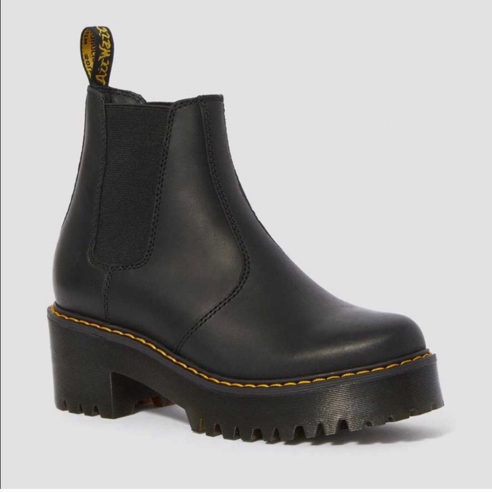 Dr. Martens Chelsea Rometty Leather Platform Boots